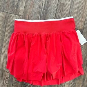 All in motion Red Knit Pleated Athletic Skirt